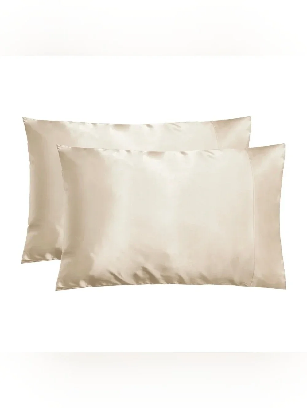 Discover Night Satin Luxury Washable Pillowcases 2PK Queen/Standard -Champagne